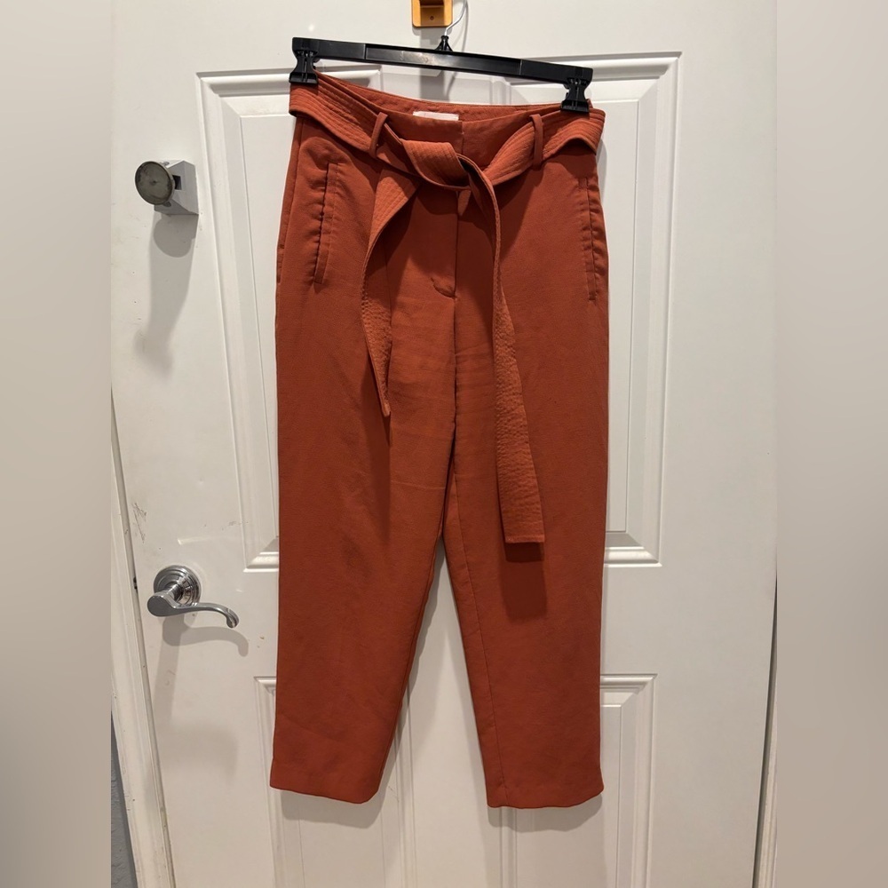 Aritzia Wilfred Front Tie Pants High Waist Belted 4